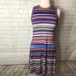 Karen Kane lined striped tank dress